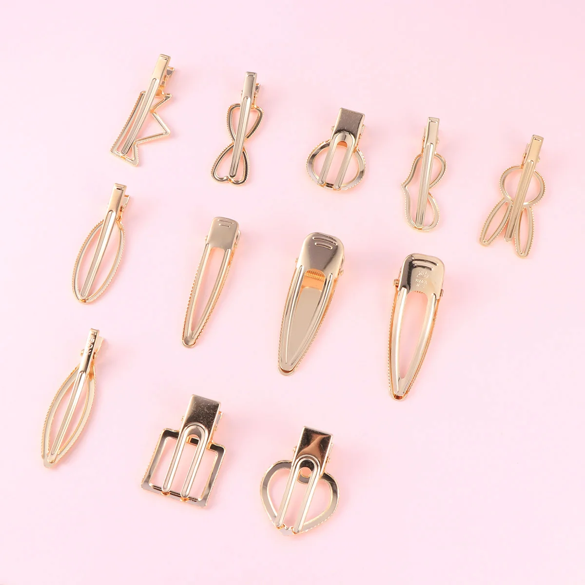 

12 шт., полые зажимы в виде утконоса, металлические заколки для волос, простые женские заколки, модные элегантные аксессуары для свадебной вечеринки, повседневной жизни