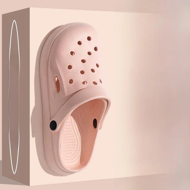 

EVA Clog Shoes Thick Bottom Head Cover Beach Shoes Summer Outdoor Indoor Slippers Women's Hole Shoes Slip-On Sandals