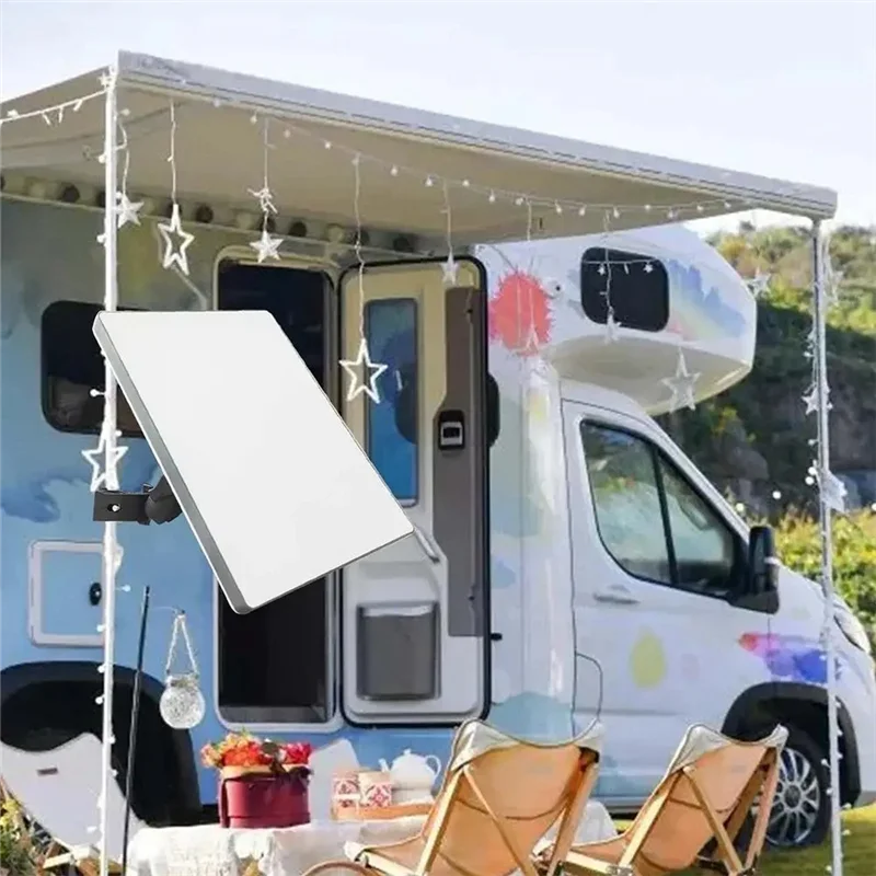 ABMF-For Starlink ミニラウンドチューブマウントピーポッドブラケット 1/4 ネジアダプターエーテルネット衛星ブラケット固定クリップキット付き