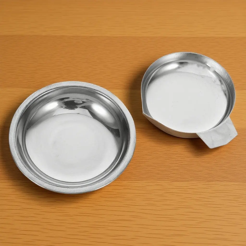 2Pcs Stainless Steel Weighing Pans for Jewelry Scale Precision Weighing of Small Diamonds Gemstones Rhinestones Powder Digital