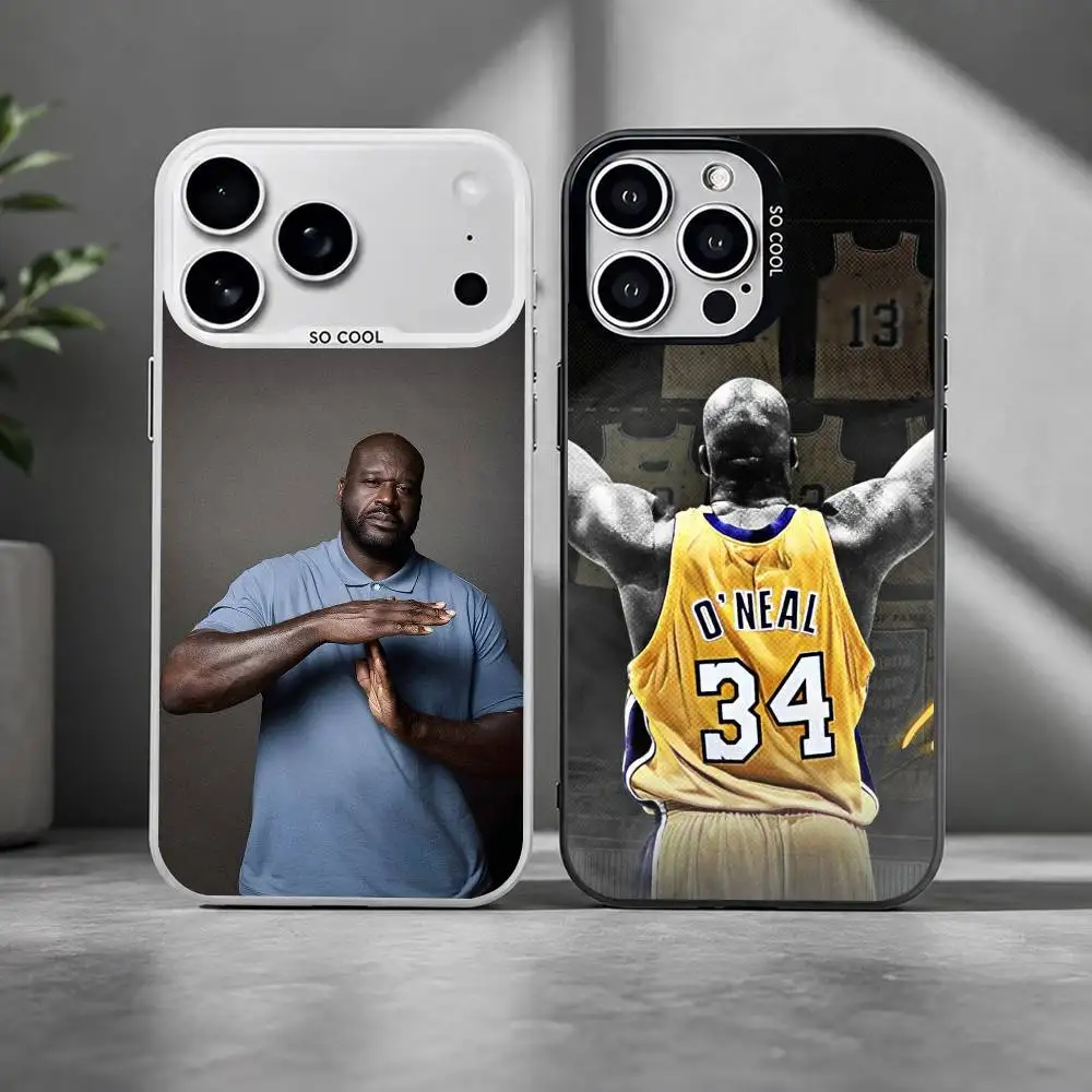 Funda para Teléfono shaquille o'neal para iPhone 17,16,15,14,13,12,11 Plus,Pro Max,XS, Cubierta Interior Plateada de Color