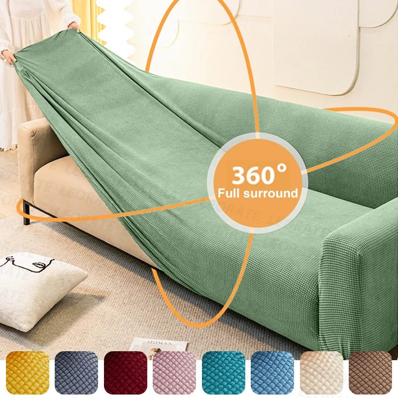 Housse de canapé élastique réglable, coussin de canapé antidérapant en jacquard, tapis de canapé en tissu à carreaux, housses de canapé pour la décoration du salon