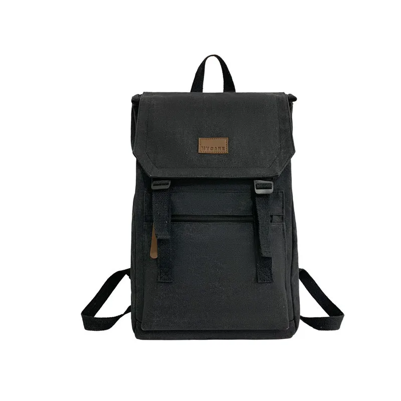 New Canvas Backpack Men Computer Bag Trendy Business Backpack Student Leisure Schoolbag Trend Large Capacity Travel Outdoor Bag