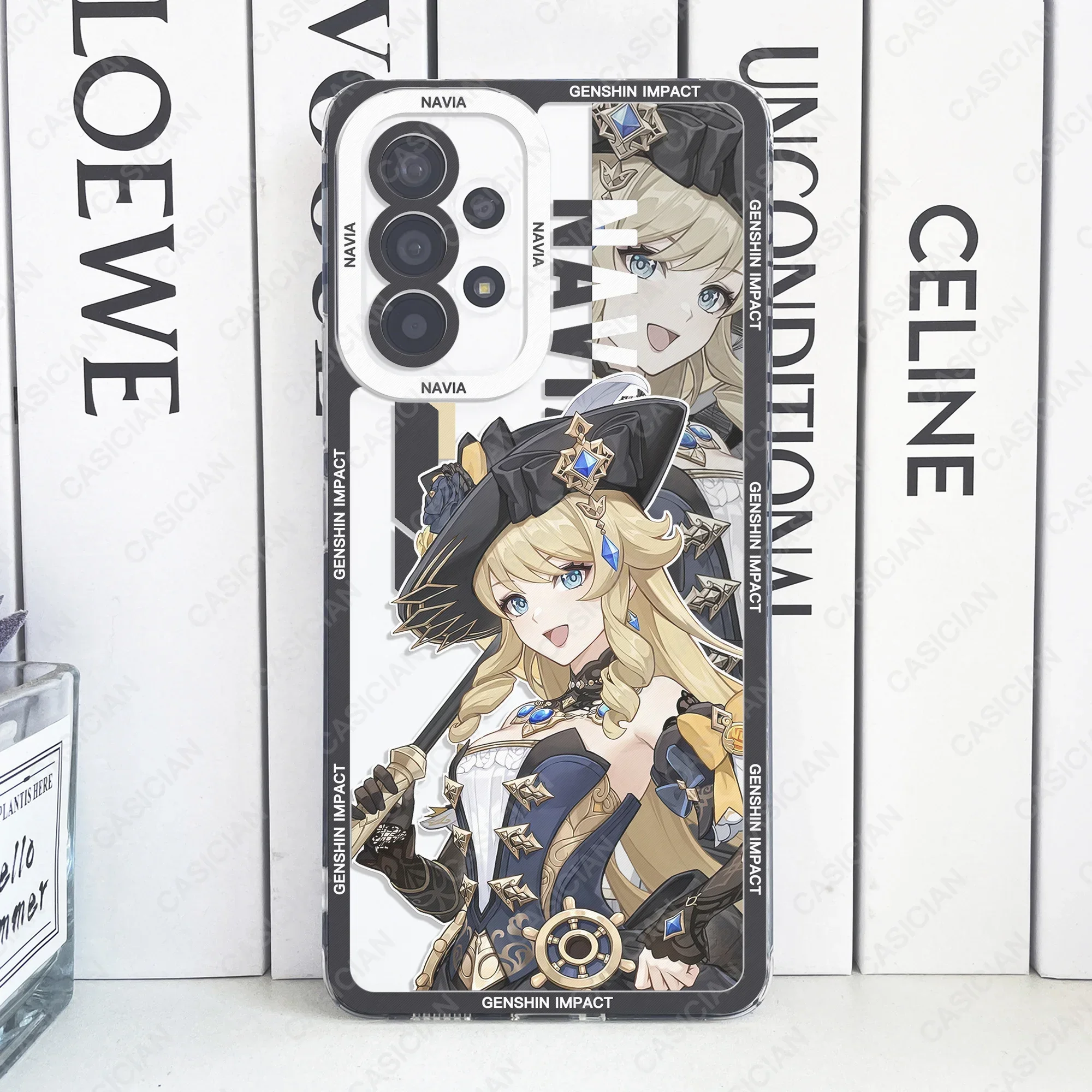 Genshin Impact Furina Charlotte Neuvillett Navia Case For Samsung Galaxy S20 FE S21 Plus S22 S23 Ultra A54 A53 A52 S24 A34 Cover