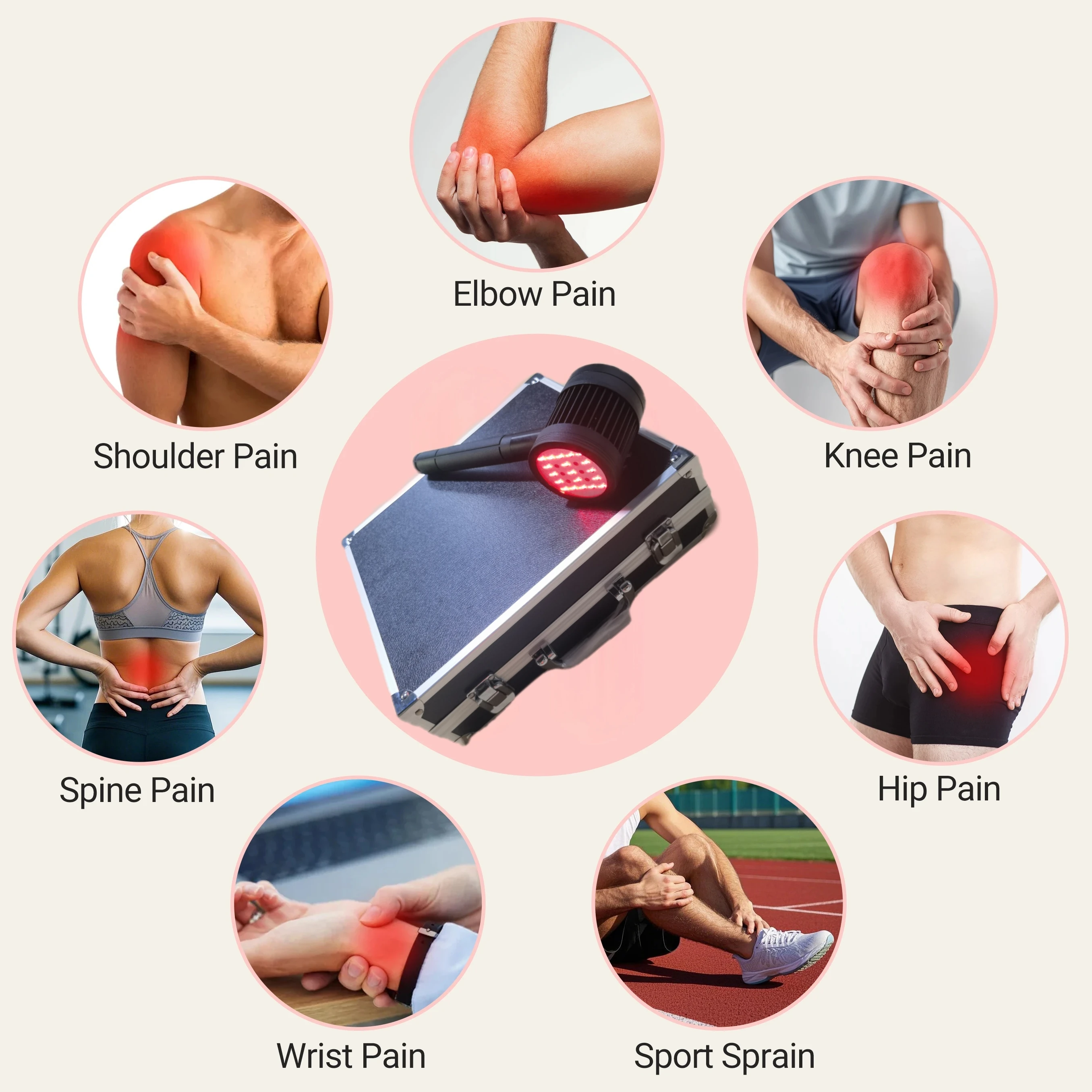 

HLKGO 3W/5W Cold Laser Device 808nm & 650nm Dual Wavelength for Pain Relief & Healing (Pulse/Continuous Modes)