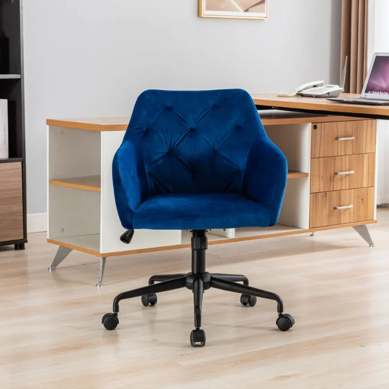 

Velvet Fabric Office Chair Swivel Adjustable Task Chair Executive Accent Chair With Soft Seat Modern Fauteuil Office Furniture