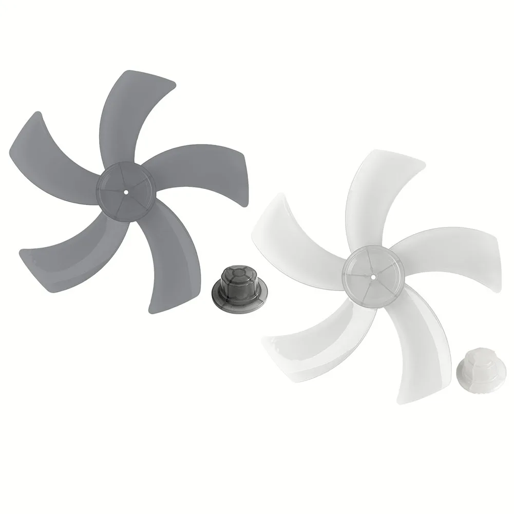 18 Inch Household Plastic Fan Blade Transparent Five Leaves Fan Blade With Nut Cover For Table Stand Fanner General Accessories