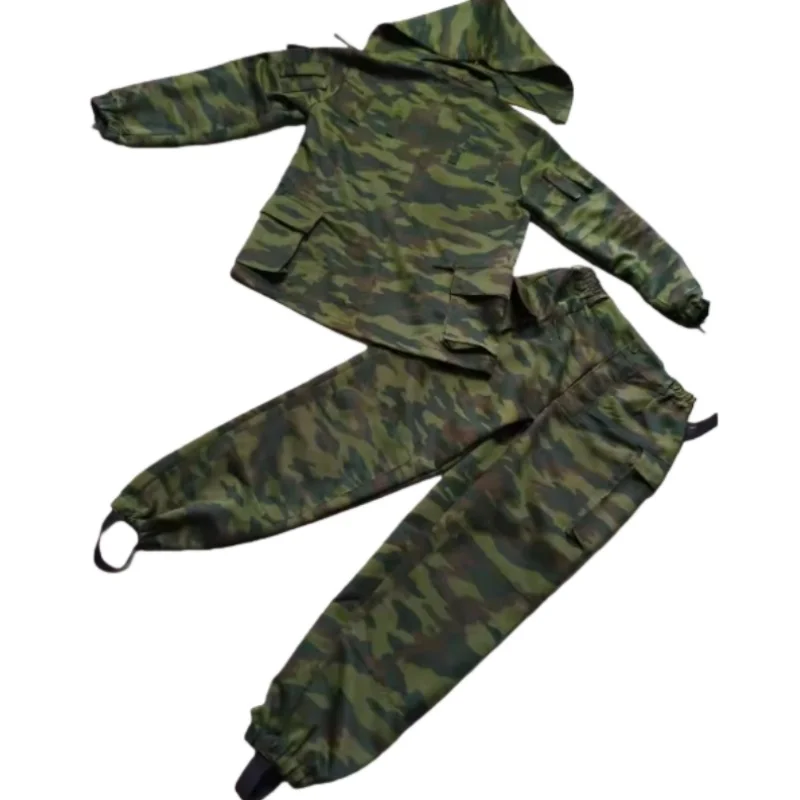 

Russian 97 Flora Camouflage Uniform Man Green Jungle Suit Include Jacket Pants, Men's Green Outdoor Durable Workwear