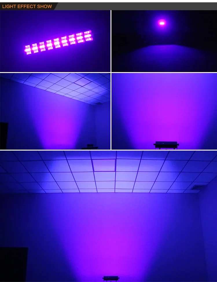 9x3w uv luz preta barra uv par pode iluminar para dj discoteca blacklight festa de aniversário casamento luz do palco