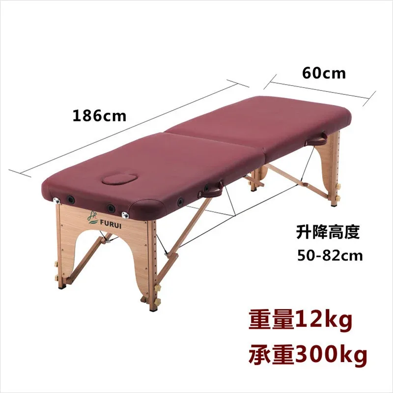 Portable Face Wooden Massage Bed Folding Tattoo Spa Ear Cleaning Massage Table Physiotherapy Lit Pliant Beauty Furniture