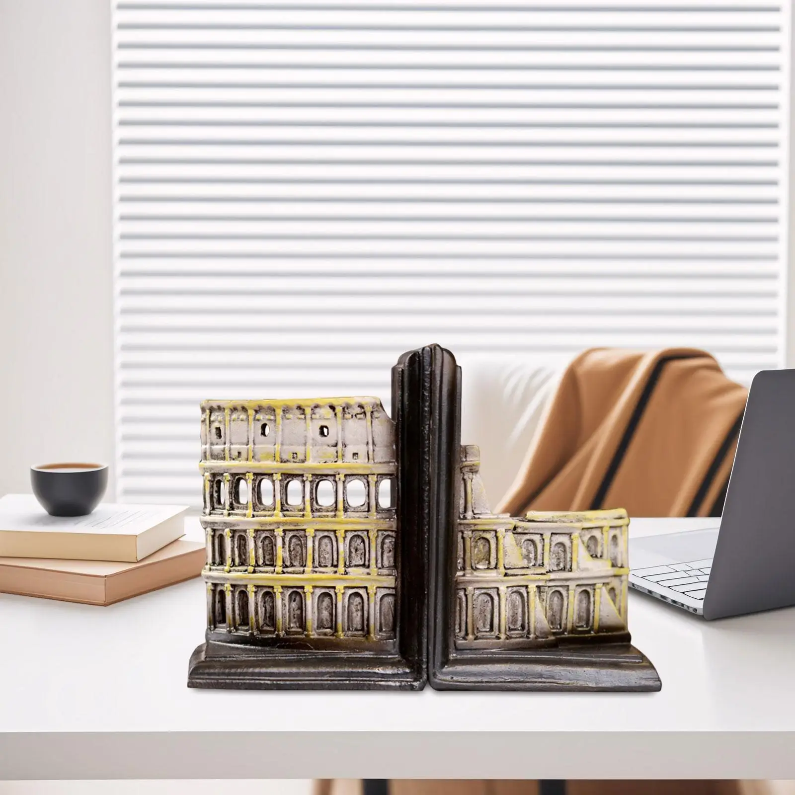 

2x Decorative Bookends Vinyl Records Christmas School Bedroom Book Stoppers