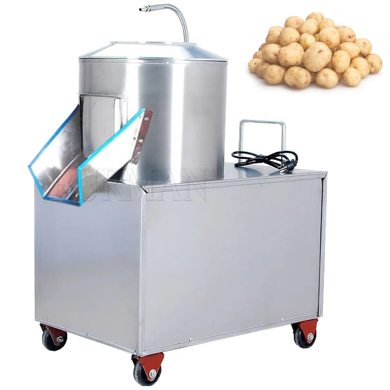 Potato Peeler Commercial Stainless Steel  1500W Automatic Potato Peeling Machine Cleaning Machine Potato Cleaner