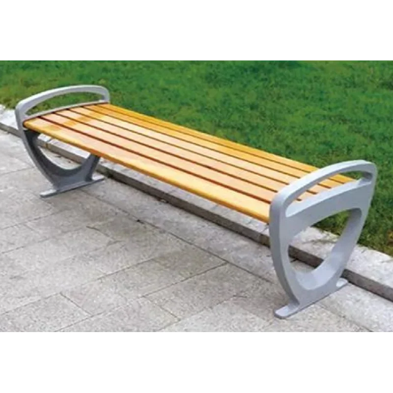 Good Quality Modern Style Fashion Long Plastic Wood Metal Composite Park Garden Patio Outdoor Bench