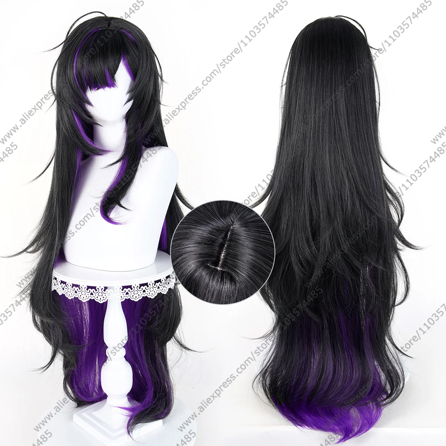 Anime Nikke Label Cosplay-Perücke, 100 cm lange Perücken, hitzebeständiges Kunsthaar