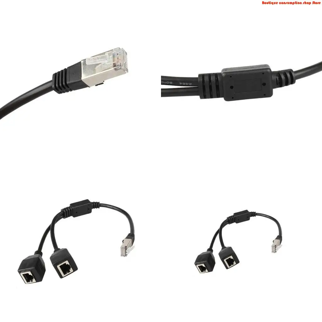 L9NA RJ45 Splitter Connector Adapter Ethernet Splitter for Computer Router