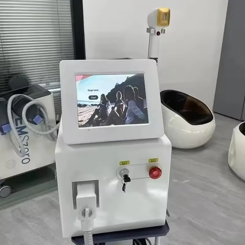 3000W Diode Laser Hair Removal Device 3 Wavelengths Suitable For All Skin Colors Ice Platinum Cooling System Safe And Painless