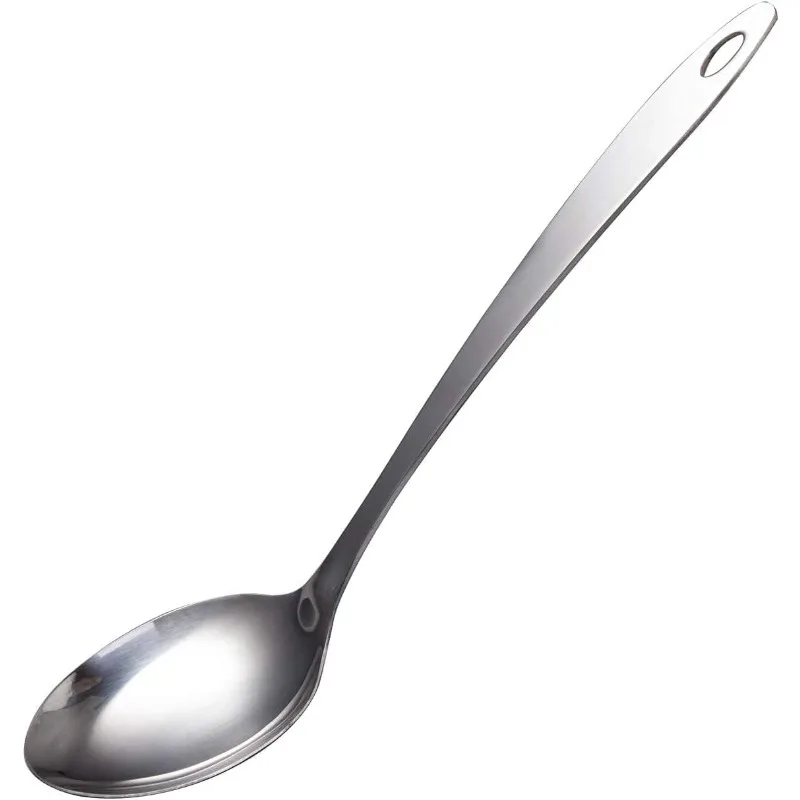 

IMEEA Large Cooking Spoon Stainless Steel Basting Spoon for Cooking Serving Spoon, 12.8-Inch