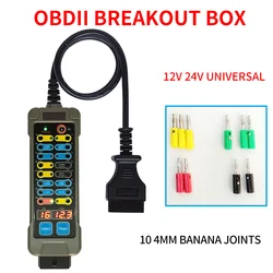 Nowość!Auto Car Break Out Box OBDII obd Breakout Box Detektor protokołu samochodowego Interfejs Obd2 Monitor samochodowy z pudełkiem Pin Out Box