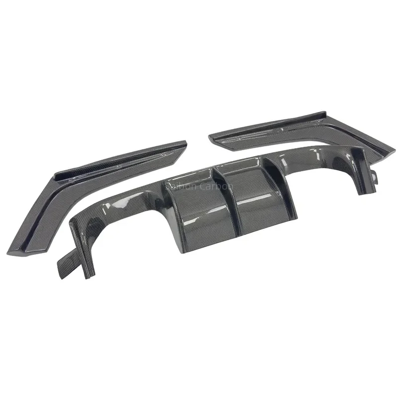 F80 M3 Rear Diffuser Carbon Fiber Rear Bumper Lip Diffuser Spoiler 3-PC Vor style For BMW F80 F82 F83 M3 M4 2015-19