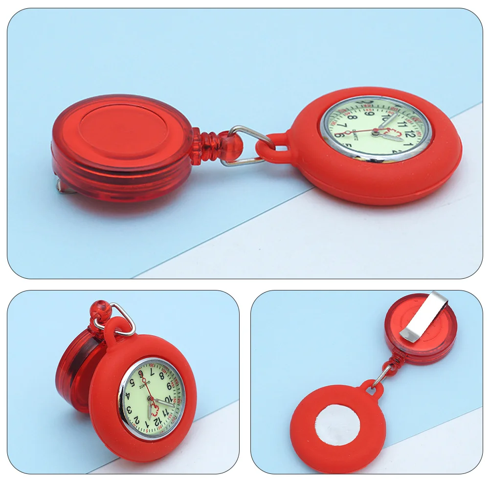 1개 간호사 시계 신축성 있는 휴대용 간호 포켓 시계 편리하고 내구성 있는 여성용 간호사 시계