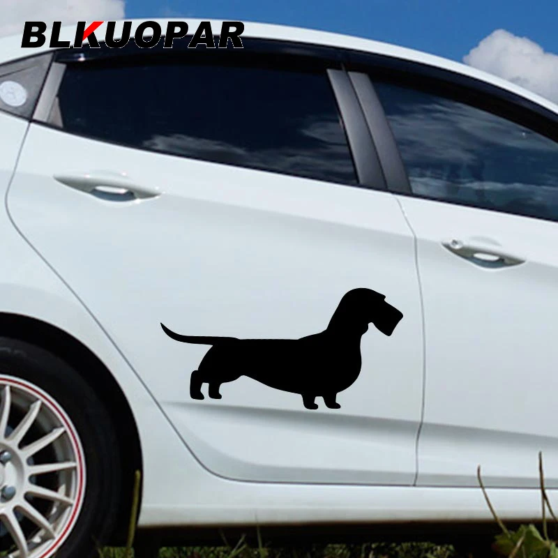 BLKUOPAR for Wirehaired Dachshund Silhouette Car Stickers Scratch-proof Waterproof Decal Creative Windows Surfboard Decoration