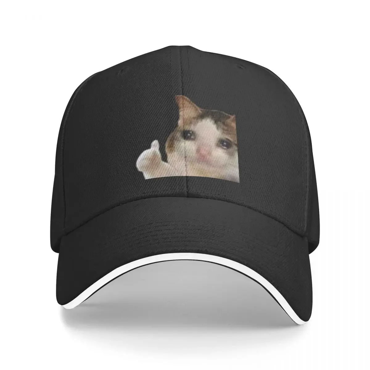 Sad Cat Thumbs Up Baseball Cap luxury caps Fashion Beach hiking hat Beach Bag Sun Hats For Women Men's