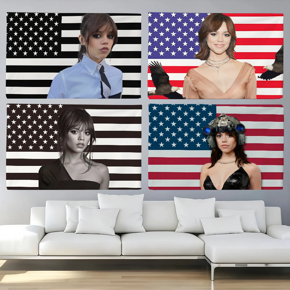 Actor J-Jenna Ortega  flag For Decoration Outdoor Picnic  Hanging Home Camping Party Banner