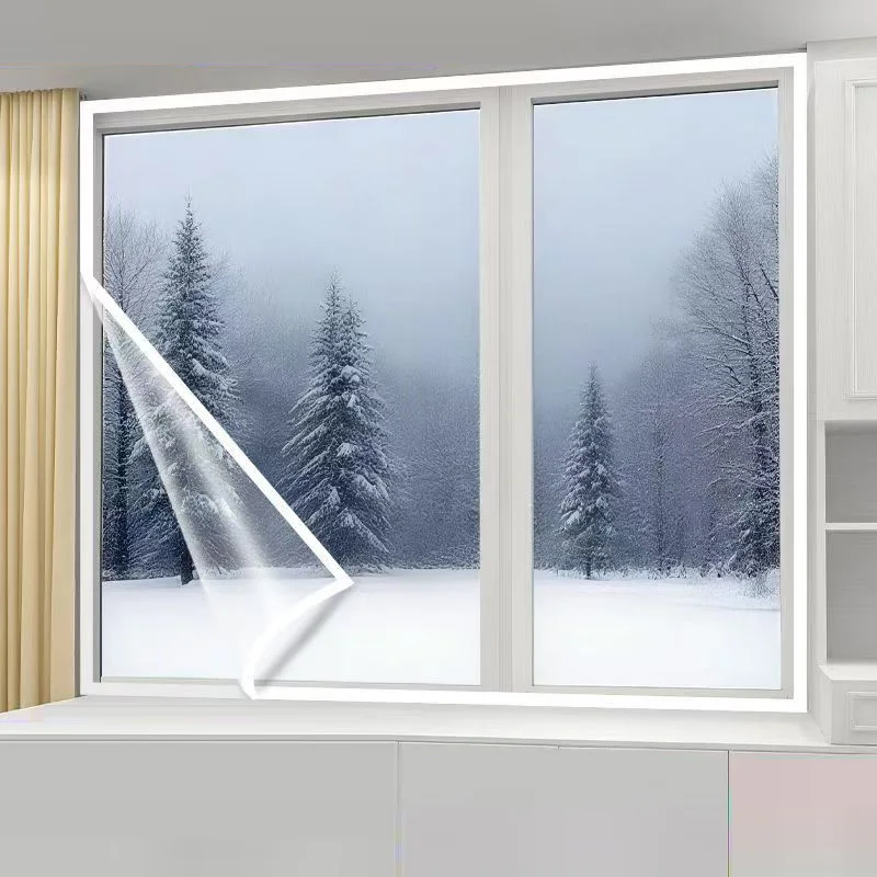 Windproof Window Film, Winter Windproof Curtains, Sealed Windows, Translucent Curtains, No Drilling, Supports Customization