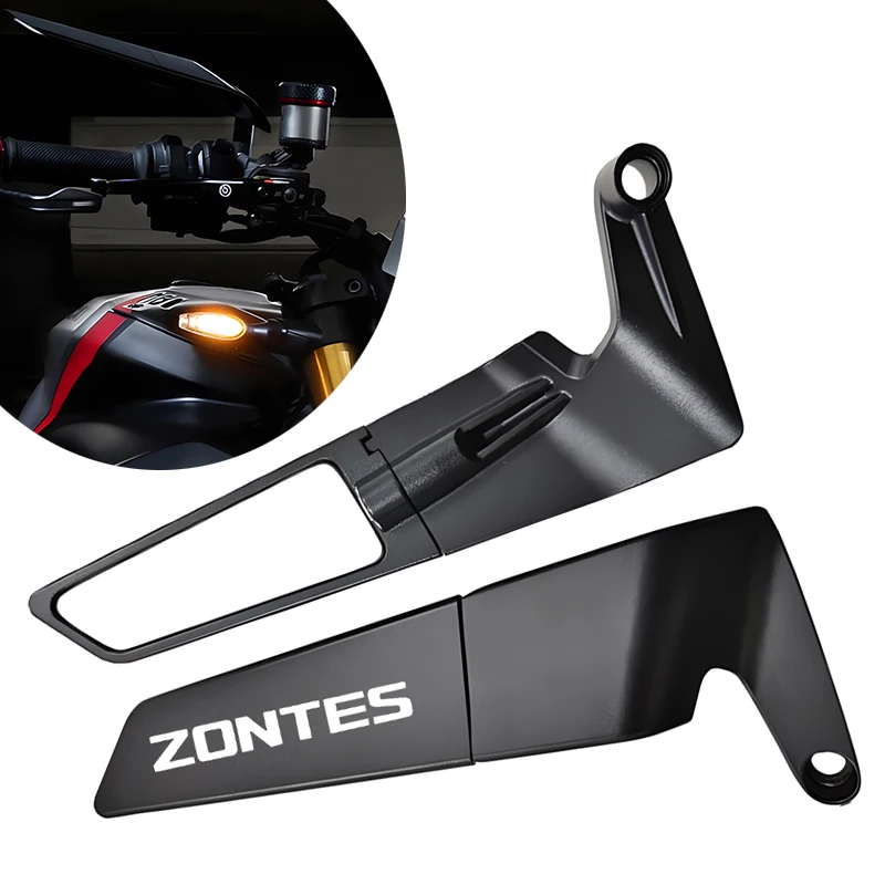 For ZONTES G1 125 ZT125 G1 ZT125U ZT 125 U ZT 310R 310X ZT310R 310M Motorcycle CNC Rearview Mirror Fixed Wing