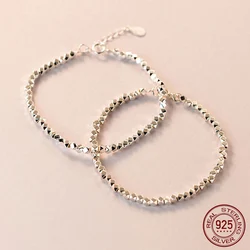 La Monada 15.5cm 18cm Simple Cube Bracelets For Women Silver 925 5.6g 5.4g Geometry Bead Sterling 925 Silver Women's Bracelet