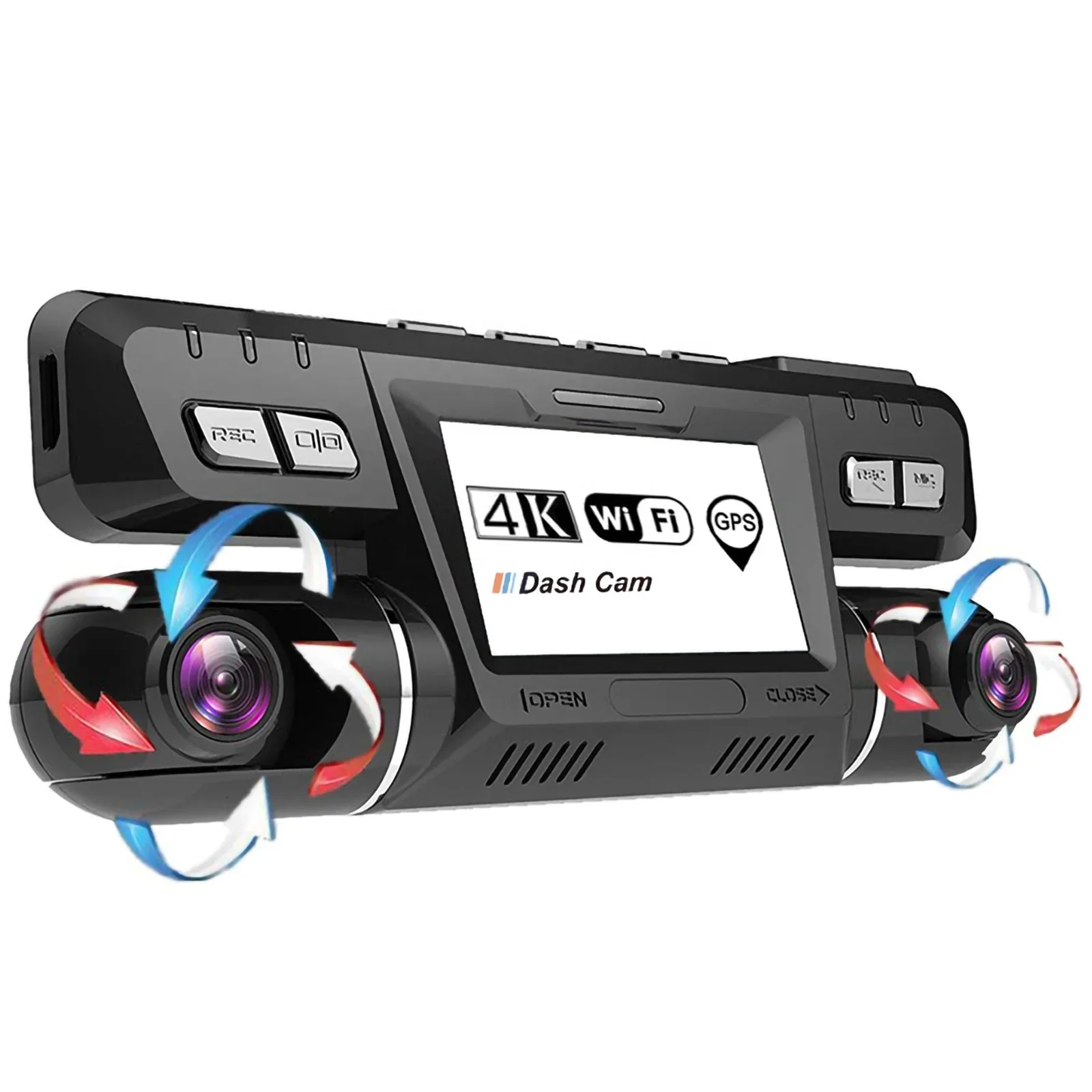 

Dash Cam Front and Rear with 4K WiFi GPS Dual Car Camera for Cars Night Vision Motion Detection WDR Parking