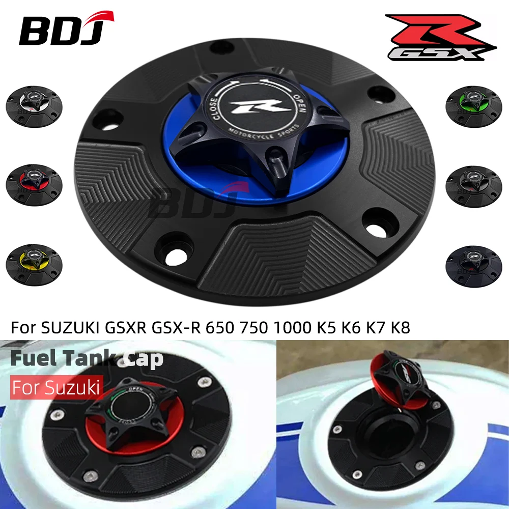 BDJ GSXR Gas Fuel Tank Cap Oil Fuel Tank Cap For Suzuki GSXR GSX-R 650 750 1000 K5 K6 K7 K8 K9 K11 Quick Disassembly Cap