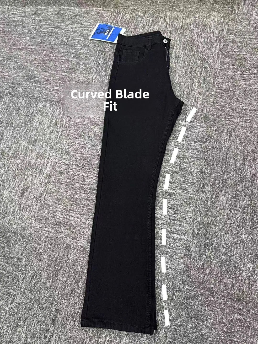 

GSS Lab Мужские джинсы на подкладке Fce Bla Knife Прямые брюки для похудения Bootcut Нелижные осенне-зимние повседневные джинсы