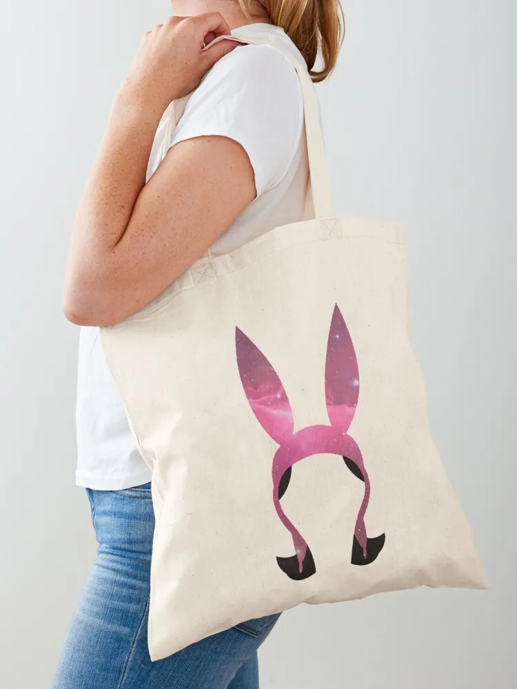 Cosmic Bunny Ears Tote Bag shopper bag women canvas canvas personalized