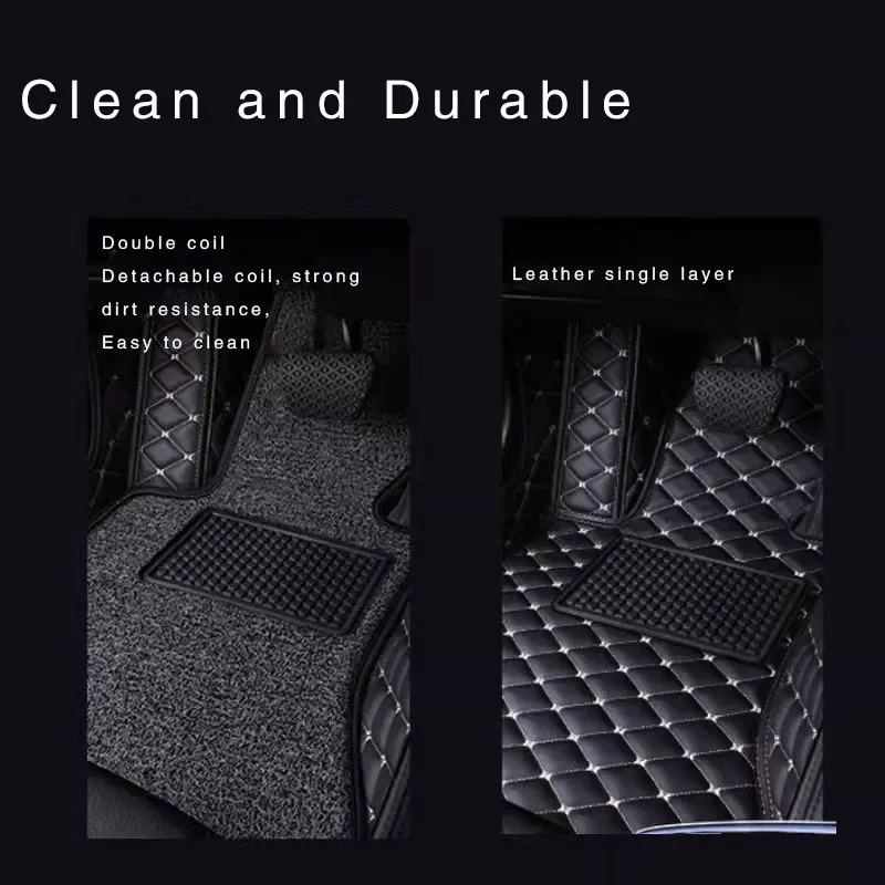 For Opel Zafira TOURER C P12 5Seats Custom Car Floor Mats SpecialLeather Carpet Waterproof And Non-slip Car Accessories