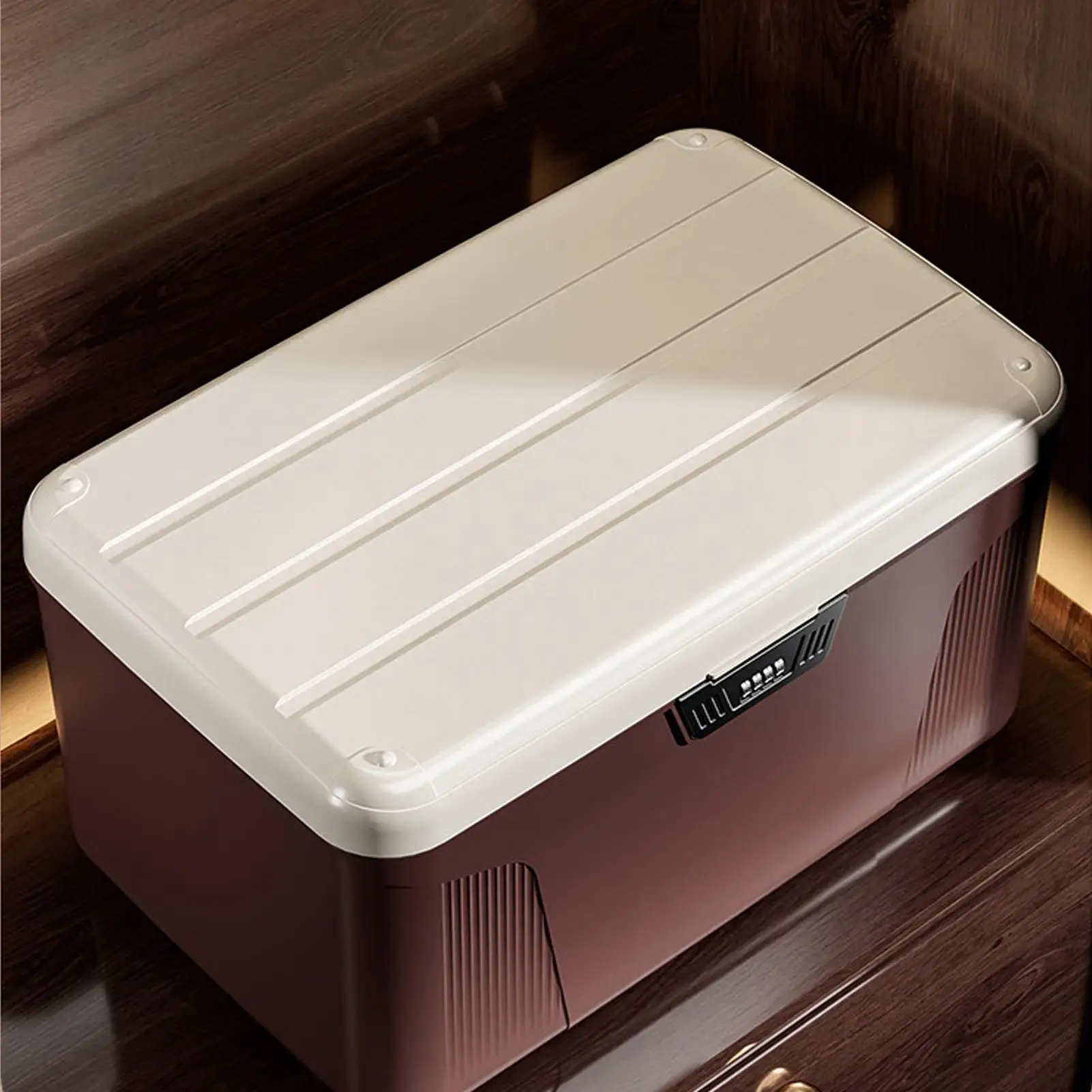 

Lockable Medicine Box Lockable Storage Container Bin Organizer Portable Password Locking Large Capacity Tool For Document File
