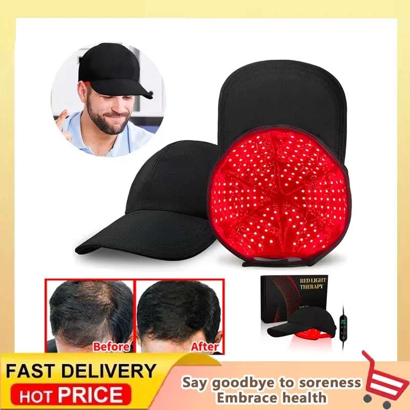 

Red Light Therapy Device Hat near Infrared 180LED Hair Growth Cap Scalp Treatment Helmet Relaxation Relief for Head Loss Prevent