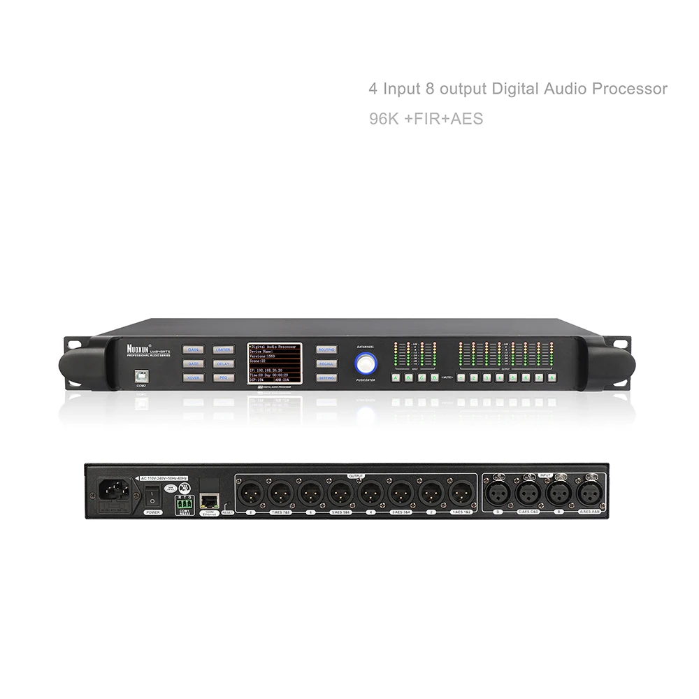 

Professional 4 in 8 out digital audio processor dsp amplifier speaker management system