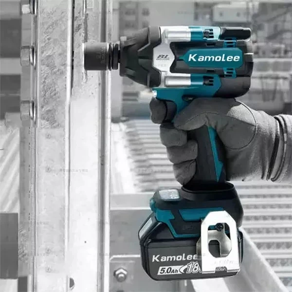 Kamolee 1800 N.M High Torque DTW700 Brushless Cordless Electric Impact Wrench 1/2 In Lithium-Ion Battery For Makita 18V Battery