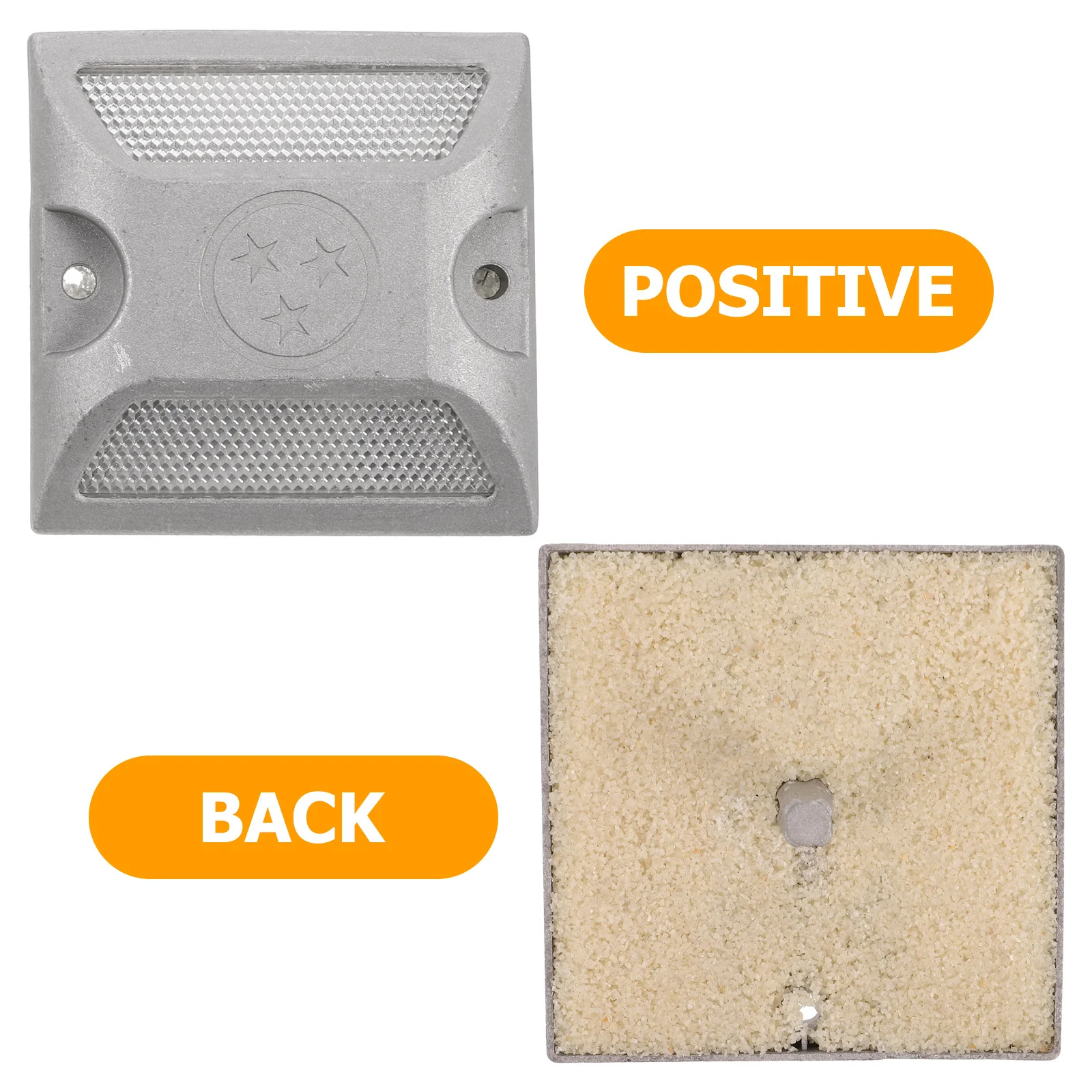 2 قطعة ترصيع الطريق الألومنيوم المصبوب علامات الممر العاكسة للطرق السريعة الرياضية مجال الرصيف السلامة للاستخدام في الهواء الطلق #3