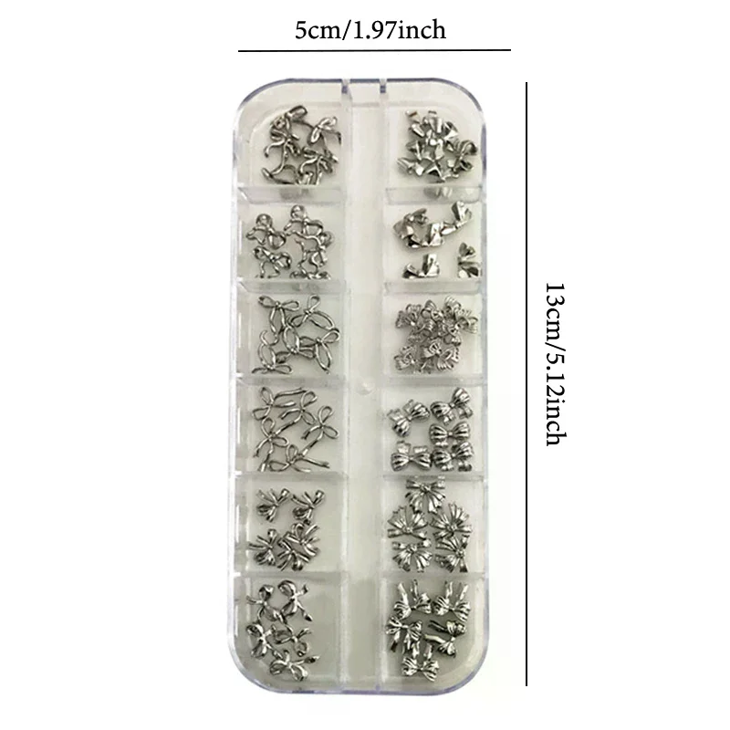 30/60 Pz 3D Lega Squisita Unghie artistiche Pendenti e Ciondoli di Lusso Kawaii Arco Nastro Gioielli Unghie Strass Decorazione Accessori FAI DA TE