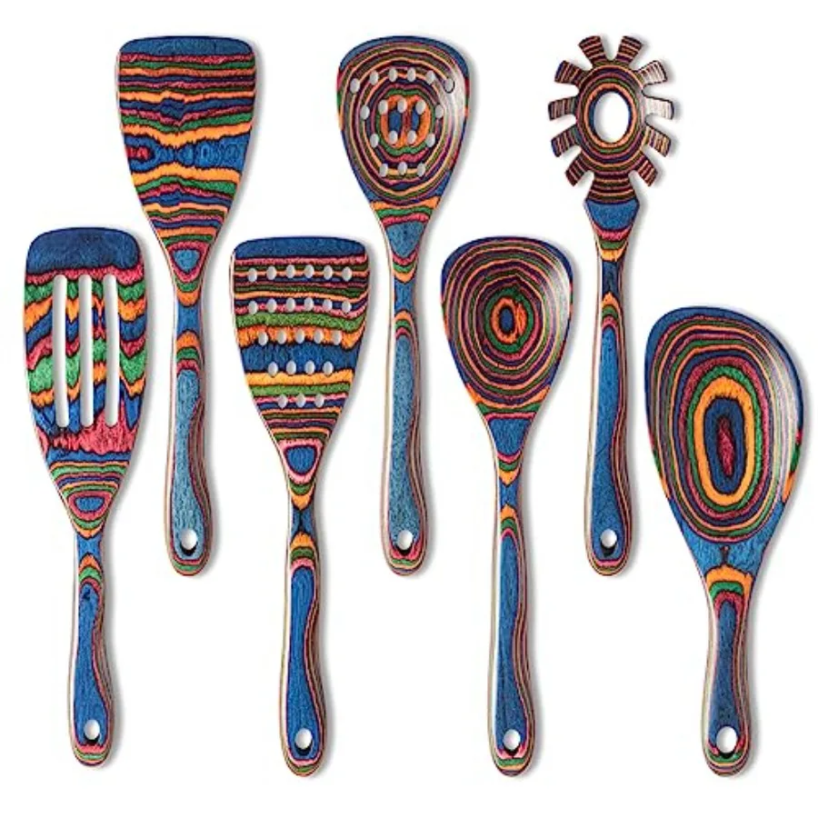 

Pakka 7-Piece Blue in Cooking Utensils, in Spoons for Cooking, in Spoon Set, in Kitchen Utensil Set, Pakka Cooking Spoons, Non-