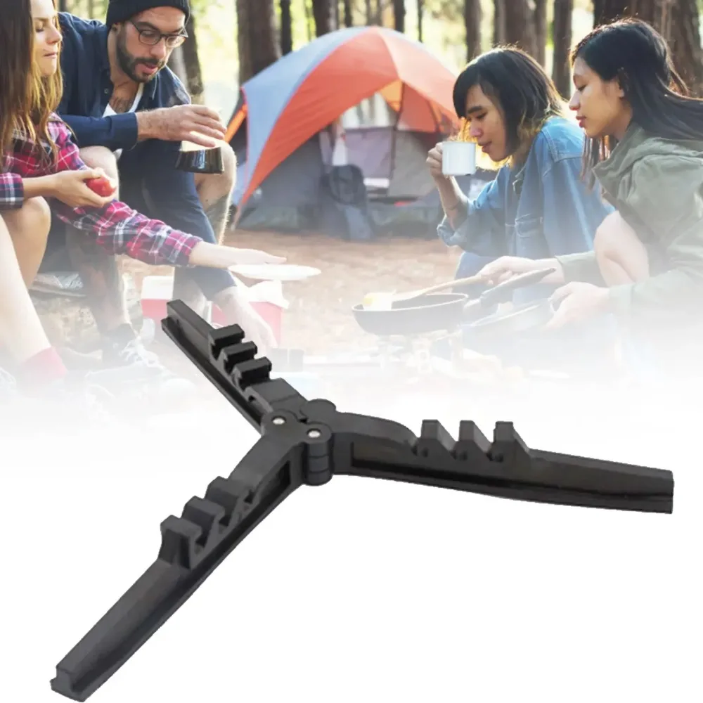 Outdoor Camping Gas Tank Rack Lightweight Foldable Canister Tripod Stand Base Bottle Shelf Gas Cylinder Stove Accessories 5