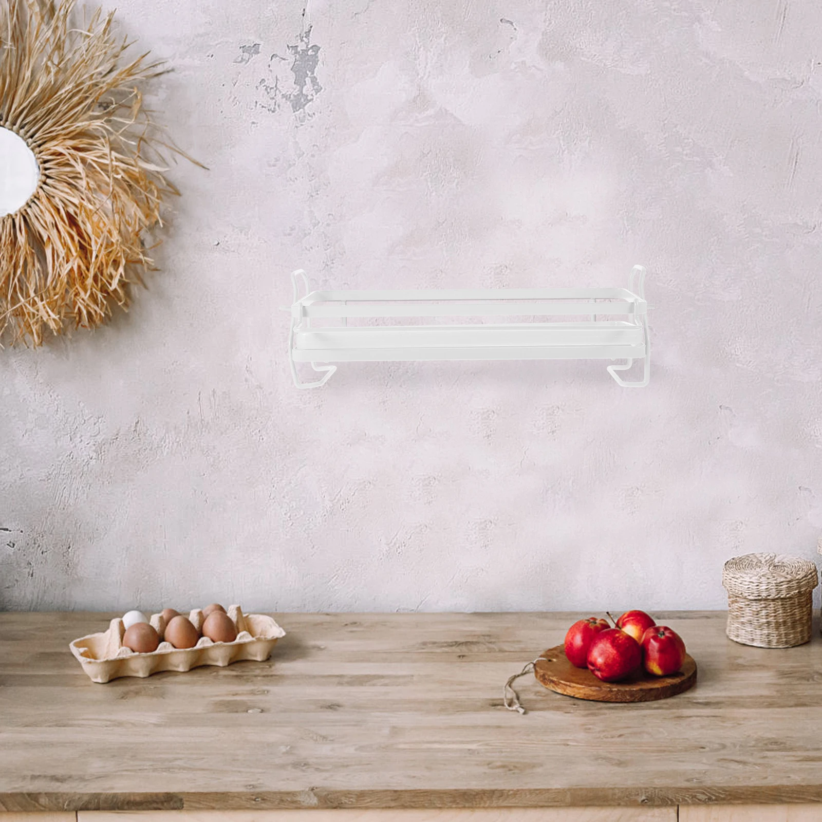 Wall Mounted Kitchen ganizer Rack Carbon Steel Sponge Drying Rack Spice Storage Shelf For Wall Bathroom Shelves Mounting Without