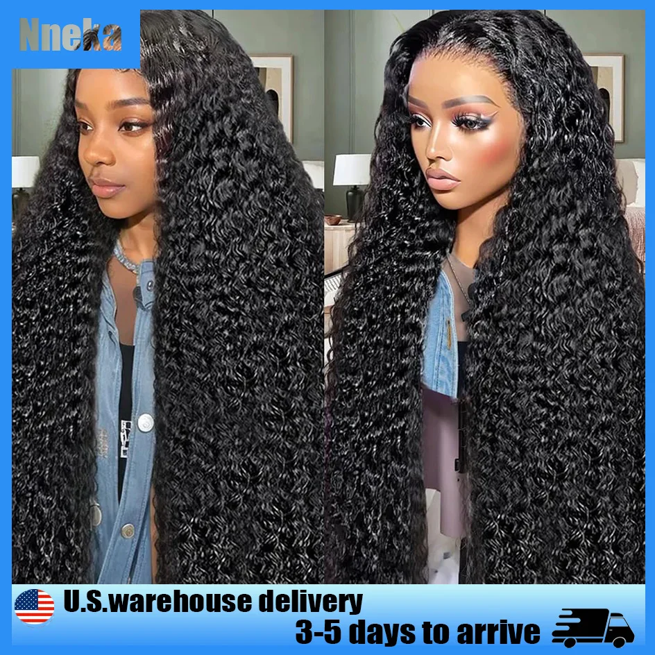 

Nneka 200% Density Curly Hd Lace Wig 13x6 Human Hair Deep Wave Lace Front Wig 13x4 Water Wave Human Hair Black Wig Brazilian