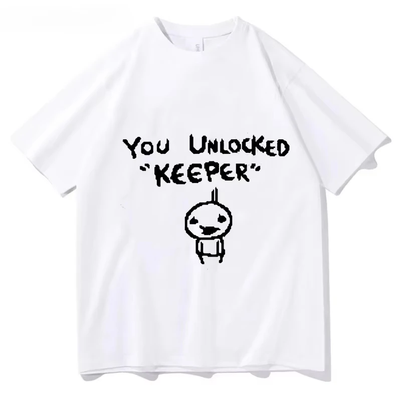 Keeper T-shirt Men Women Cotton Printed Short Sleeve You Unlocked Retro Gaming