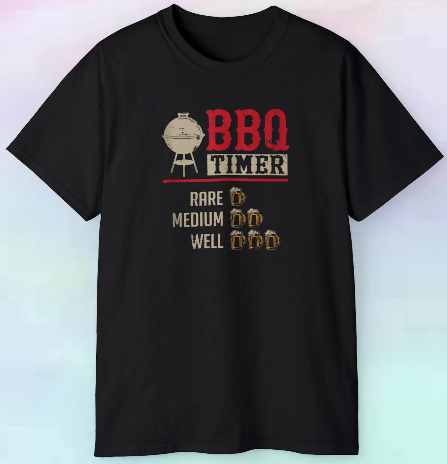 

BBQ Timer Shirt | Rare Medium Well | Funny Grilling Tee | BBQ Graphic S-5XL