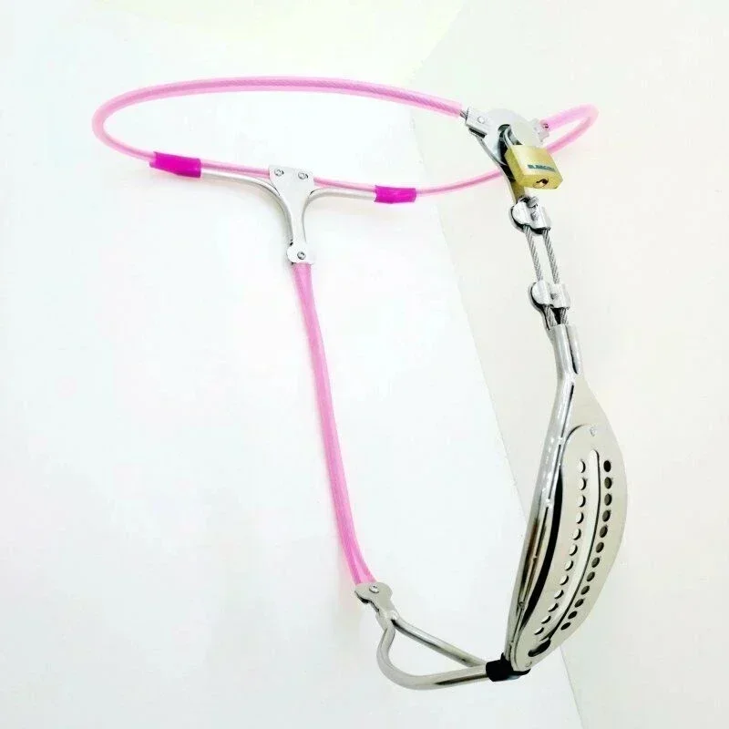 Female Chastity Belt Stainless Steel Bondage Anal Plug Hole Fetish Underwear Strapon Belt Lockable Pants BDSM Sex Toys For Woman