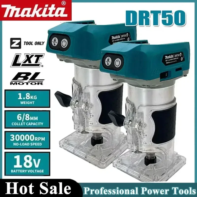 

Аккумуляторный фрезер Makita DRT50 с бесщеточным двигателем для обработки дерева и гравировки