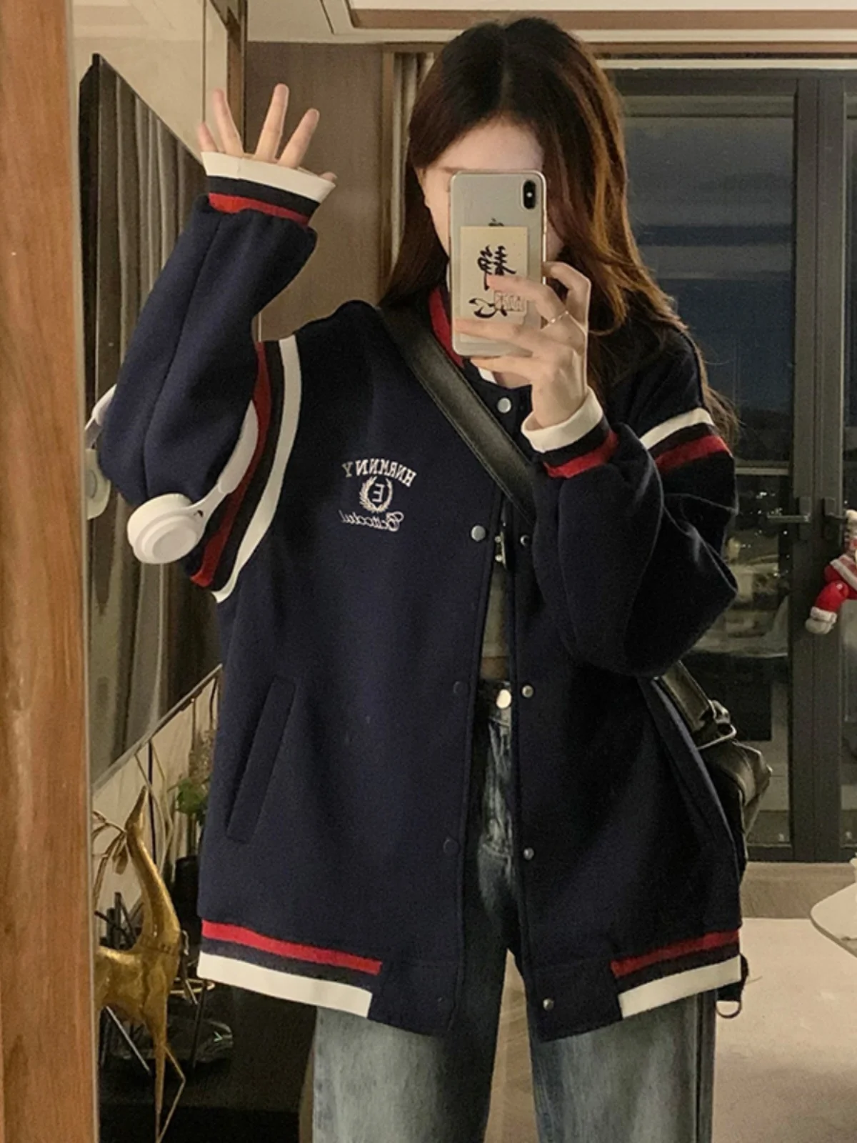 

Baseball Jackets Nylon Womens Winter Fluffy Crop Sport Fashion Hooded Cute Split Steampunk Sherpa Ruffles Workwear Checkered Y2K